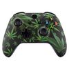 eXtremeRate Soft Touch Faceplate Case, Front Housing Shell Cover, Custom Patterned Replacement Kit for Xbox One S & Xbox One X Controller - Green Weeds