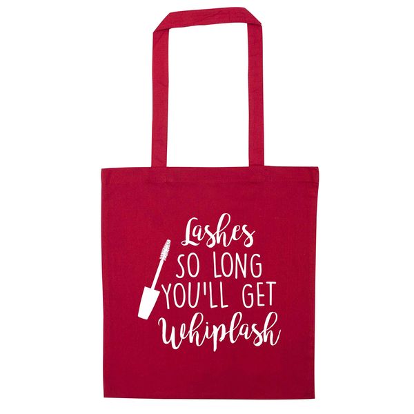 Flox Creative Tote Bag Lashes Long Get Whiplash Red