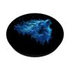 Galaxy Wolf Howling Graphic Electrical Blue Wolf Lovers PopSockets Adhesive PopGrip