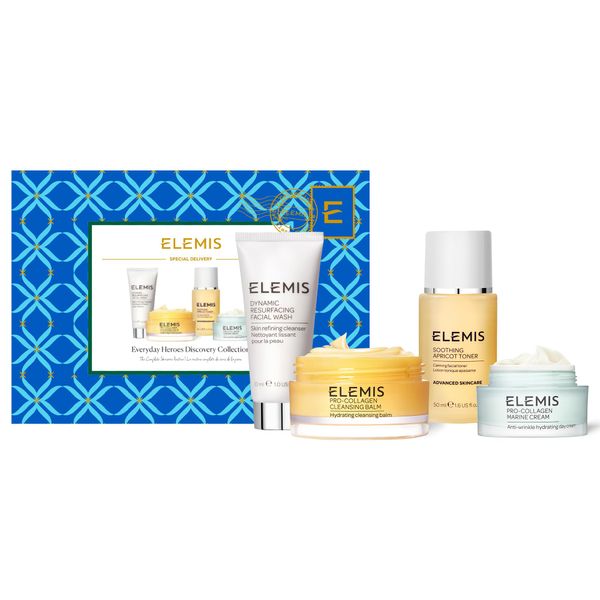 Elemis Limit. Edition Everyday Heroes Christmas Collection, Luxury Skincare Gift Set, Hydrating Pro-Collagen Balm in Originalgröße, Marine Cream in Sondergröße, Face Wash & Toner in Reisegröße