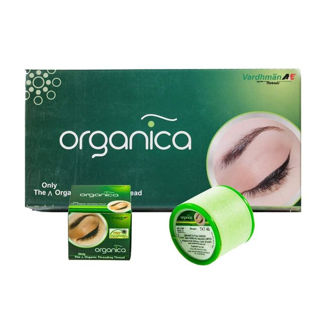 Organica Organic Cotton Eyebrow Threading Thread 2 Spool x 300 M 