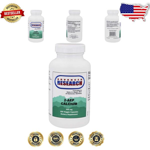 Advanced Research 2-AEP Calcium - 200 Unflavored Veggie Capsules for Strength