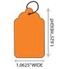 Fluorescent Orange #5 (1.0625" X 1.625") Merchandise Tag with String. Case of 2,000 Tags.