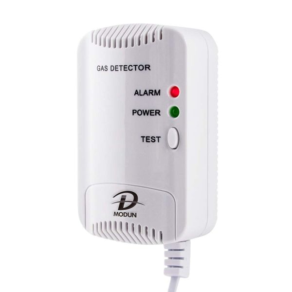 Gas Alarm Detector - LPG/Natural Gas/Coal Gas Leak Detector, Methane Propane Butane Gas Monitor, Strobe Light Warning, Plug-in Gas Leak Sensor Suitable for Kitchen, Mobile home, Garage, Gas Station