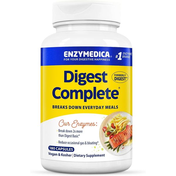 Enzymedica, Digest Complete, Full-Range, Everyday Digestive Enzymes 180 Capsules