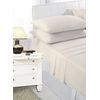 K Collection Double Size Percale Fitted Sheet - Soft Polycotton, 23cm Deep Pocket - Cream