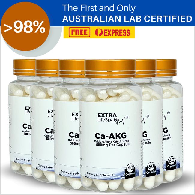 Ca-AKG Calcium Alpha Ketoglutarate Australian Lab Cert Anti Aging Supplements