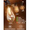 50FT LED Outdoor String Lights with Edison Shatterproof Bulbs, Weatherproof Stra