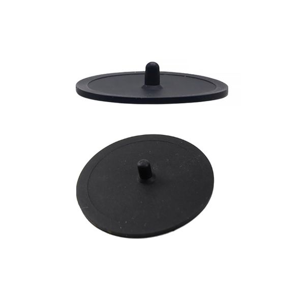 IUSOT 2 Pcs Black Rubber Blind Filter Backflush Disk, 50MM Coffee Machine Cleaning Disc for Espresso Machine, Coffee Maker