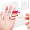 DRERIO 2 Pieces Clear Makeup Palettes and Spatula Acrylic Small Makeup Mixing Palette Portable Cosmetic Palette Mixing Tray with Spatula Nail-Art Eye-shadow Lipsticks Mixing Makeup Tools