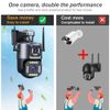 WiFi 8MP Wireless PTZ Camera Security CCTV Waterproof 2-Way Audio 2-Lens Motion