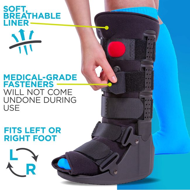 How to Put on a Medical Walking Boot for Sprained Ankle or Broken Foot 