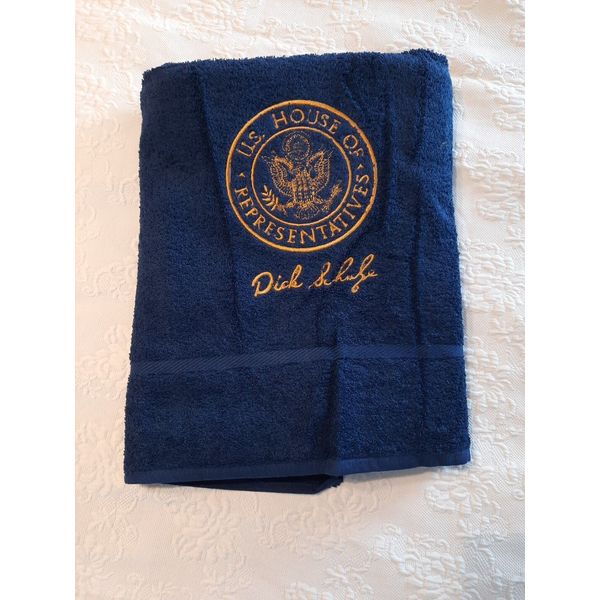 U.S. House Of Representatives, Dick Schulze Bath Towel, Navy Blue