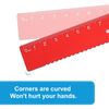 PATIKIL Triangular Ruler Set, 15cm Aluminum Metric Ruler 45°60° Triangular Ruler and Protractor, 8 Packs, Blue/Red