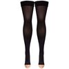 Truform Compression 20-30 mmHg Thigh High Open Toe Stockings Black, Small, 2 Count