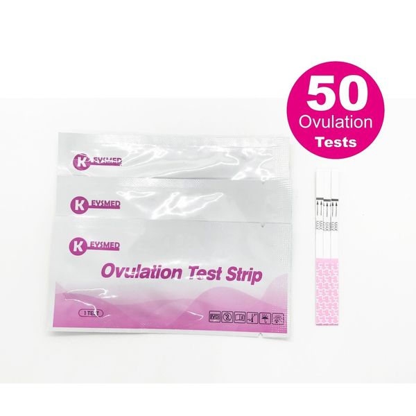 Keysmed One Step Ovulation (LH) Test Strips, 50-Count