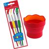 Faber-Castell Plastic Water cup with Soft Pinsel Set, Red