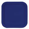 True Navy Blue Square Paper Dessert Plates (17cm) 16 Count - Elegant & Sturdy Party Tableware for Appetizers, Cakes and More