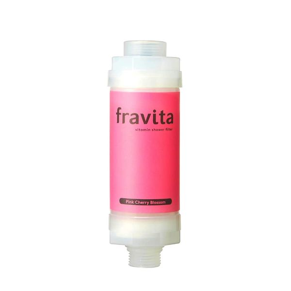 Fravita Premium Vitamin Shower Filter Easily Attaches to Any Shower Head! From South Korea!! Premium Vitamin C Made in UK Chlorine Removal 99.9% Filtration Aroma Pink Cherry Blossom