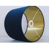 Teal Velvet Brushed Gold Drum Lampshade