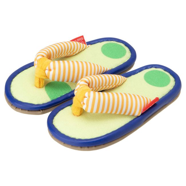 182875 Nippon Slippers, Slippers, For Children, 6.3 - 6.7 inches (16 - 17 cm), Green, Thongs, Washable, Kids, Indoor Room Shoes, Toilet Slippers