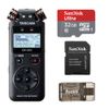 Tascam DR-05X Recorder and USB Interface with 32GB MicroSD Card and USB Reader