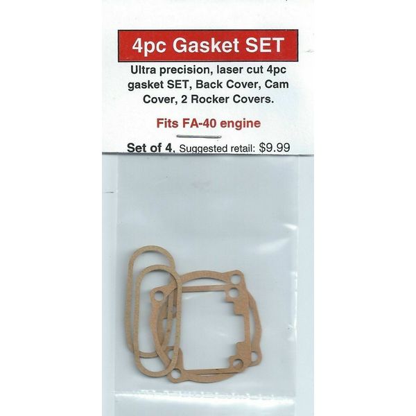 Aftermarket 4pc Gasket SET fits Saito FA-40A Engine-NIP