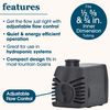 smartpond FP500 Adjustable Flow Fountain & Water Feature Pump, 500GPH