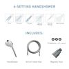 Moen Magnetix Six-Function Handheld Showerhead with Eco-Performance Magnetic Docking System, Chrome, 3.5" (26100EP)