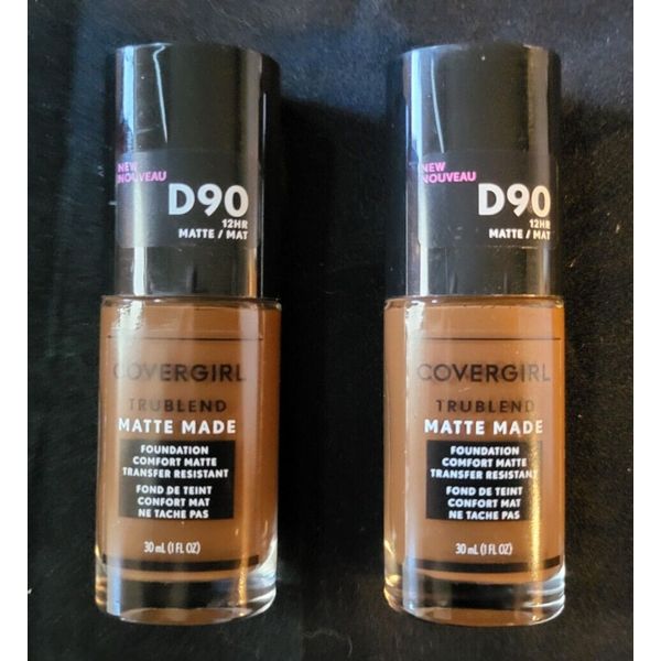 Covergirl Trublend Matte Made Liquid Foundation D90 Espresso 1 Fl oz 2 Pack