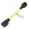 12AWG AC Adapter Cable 1FT Converts 15A 125V to 20A 250V Multiple Plug Options