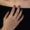 Sterling Silver Half Eternity with dots Ring - UK Size - N (J - U Available)