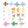8Pcs Transparent Geometric Shapes Kit, Educational 3D Clear Models Learning Tools with Folding Paper Solids for Classroom Kids