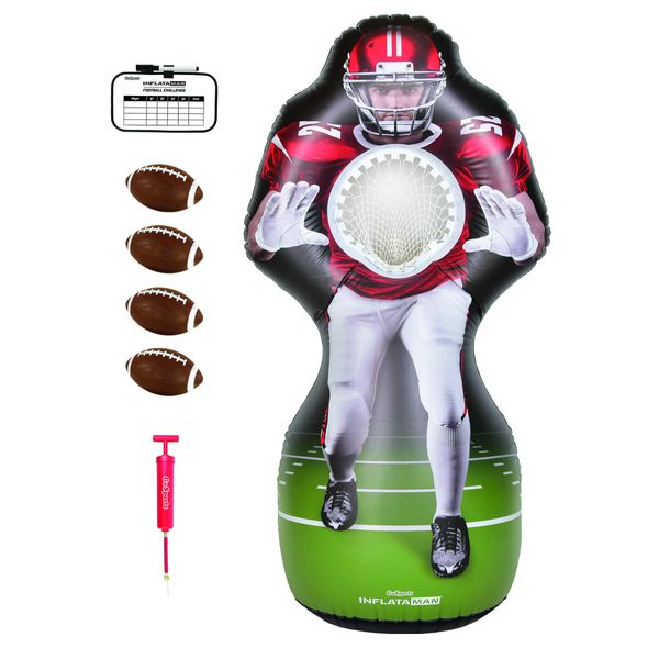 GoSports Inflataman Football Challenge - Inflatable Receiver Touchdown Toss Game