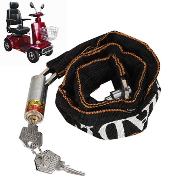 Motorcycle Security Chain Lock, Anti Theft Motorcycle Mobility Scooter Chain Lock Bike Wheelchair Lock for Motorcycles, Generators, Trailers, ATVs