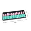 GreenLife® 12pcs Nail Drill Bits Kit Quartz Bit Set Nail Drills Bits Stone Pink 3/32" Mill Cutters Electric Machine