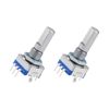 QUARKZMAN 2 Stück EC11 Encoder Code Schalter Potentiometer 360 Grad Drehung für Lautstärkeregelung oder Datenauswahl auf LED oder LCD Display [7 Stifte 20mm Welle]