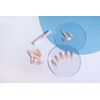 NAIL HQ Long Coffin Ombre Nails, Natural & White
