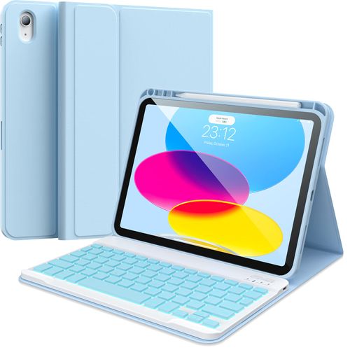 ALIWLHOF for iPad 11th/10th Generation Case with Keyboard– Keyboard Case for iPads 11th/10.9" 10th Gen, Backlit-Detachable Bluetooth Keyboard for Latest iPad 11th (A16) with Pencil Holder
