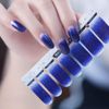 8 Sheets Full Wraps Nail Polish Stickers with 1 Pcs Nail File, Mwoot Self-Adhesive Nail Art Decals Strips Gradient Glittery Manicure Kits for Women