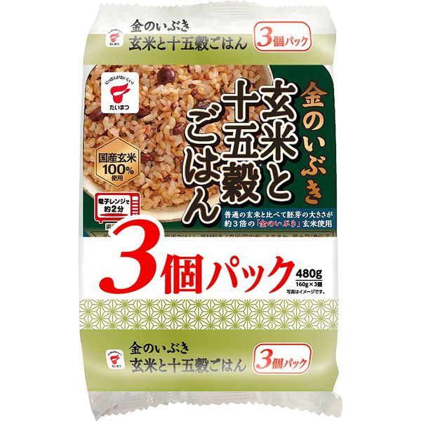 Torch Foods Gold Ibuki Brown Rice and 15 Grain Rice, Pack of 3, 16.9 oz (480 g)