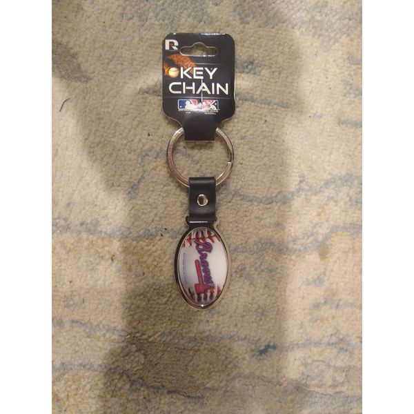 Atlanta braves accent metal key chain