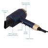 Carmen C81065BC Twilight Lightweight Professional Hair Dryer with 3 Heat/2 Speed Settings, Cool Shot Function, 1800W, Blue and Champagne
