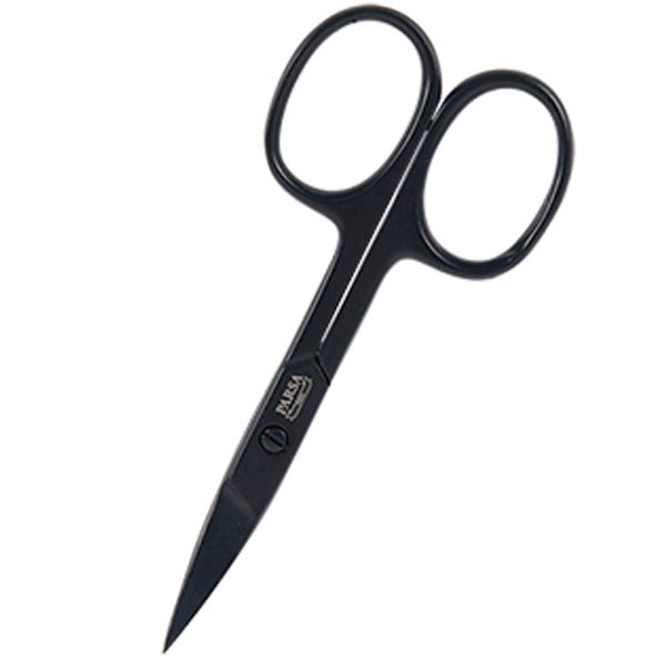 PARSA Men Profi Nagelschere Nagelschneider für Fingernägel und Fußnägel gebogen extra präzise, aus rostfreiem Edelstahl, in schwarz-matt – Nail scissors