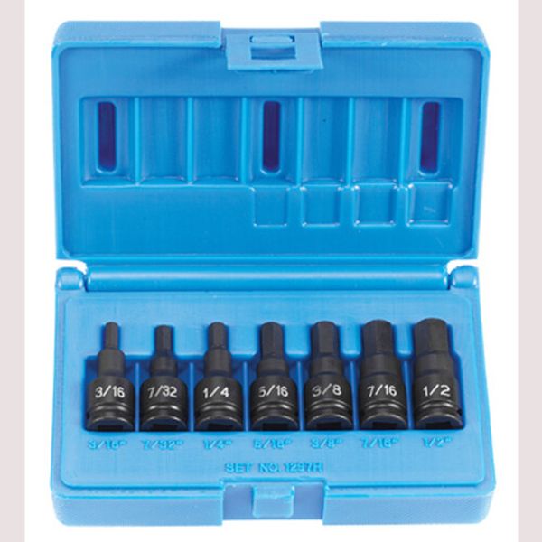 Grey Pneumatic 1297H 3/8" Drive 7 Piece Hex Driver Set