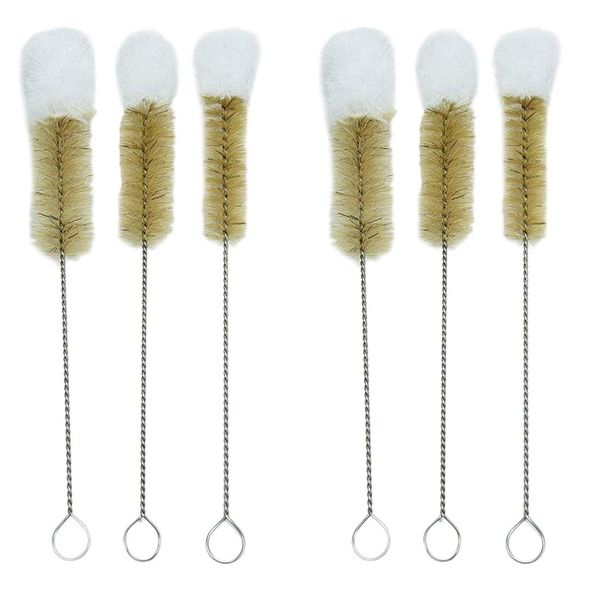 HUJI Stainless Steel Multi-Purpose Cleaning Soft Tip Brushes (Set of 6)