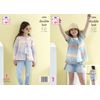King Cole 5424 Knitting Pattern Girls Cardigans in Beaches DK