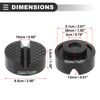 Motoforti Universal Jack Pad, Rubber, Black, 2 Pcs