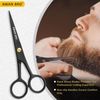 5" Professional Beard & Mustache Scissors Set with Beard Comb & Mustache Comb – 