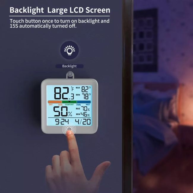Mini LCD Digital Thermometer Hygrometer Indoor Room Temperature Humidity  Meter Sensor Gauge Weather Station